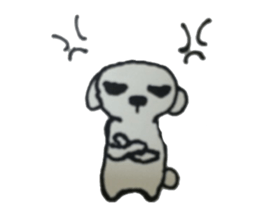 The white dog "Chaku" sticker #1631716