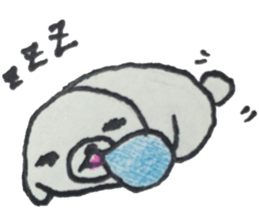 The white dog "Chaku" sticker #1631725