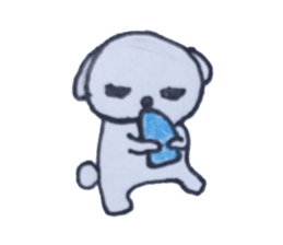 The white dog "Chaku" sticker #1631726
