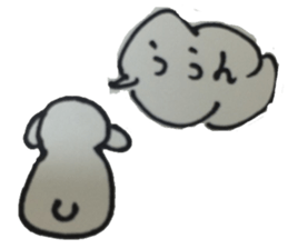 The white dog "Chaku" sticker #1631736