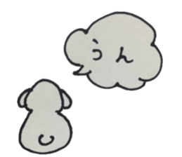 The white dog "Chaku" sticker #1631737
