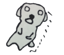 The white dog "Chaku" sticker #1631739