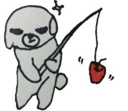The white dog "Chaku" sticker #1631746