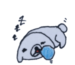 The white dog "Chaku" sticker #1631750