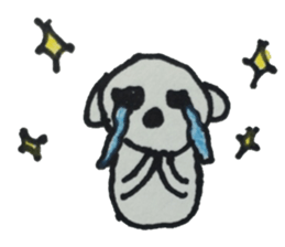 The white dog "Chaku" sticker #1631752