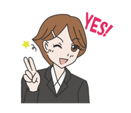 Women office Worker M sticker #1633578