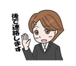 Women office Worker M sticker #1633580