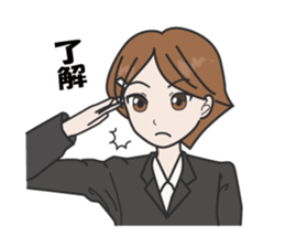 Women office Worker M sticker #1633589