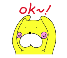 Sticker of yellow dog sticker #1633650