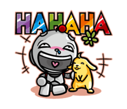 Robot&Rabbit 1 sticker #1634140
