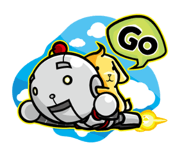 Robot&Rabbit 1 sticker #1634143