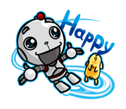 Robot&Rabbit 1 sticker #1634157