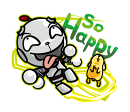 Robot&Rabbit 1 sticker #1634158