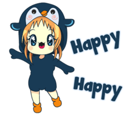 Aya, the sweet girl who loves penguin sticker #1634689