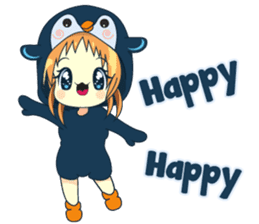 Aya, the sweet girl who loves penguin sticker #1634689