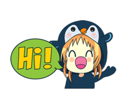 Aya, the sweet girl who loves penguin sticker #1634690