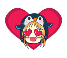 Aya, the sweet girl who loves penguin sticker #1634694