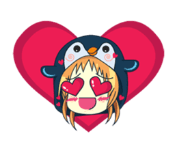 Aya, the sweet girl who loves penguin sticker #1634694