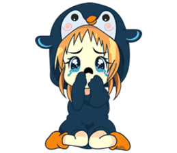 Aya, the sweet girl who loves penguin sticker #1634697