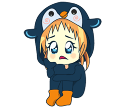 Aya, the sweet girl who loves penguin sticker #1634699