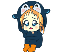 Aya, the sweet girl who loves penguin sticker #1634699