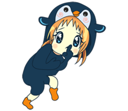 Aya, the sweet girl who loves penguin sticker #1634701