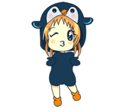 Aya, the sweet girl who loves penguin sticker #1634703