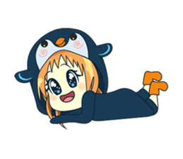 Aya, the sweet girl who loves penguin sticker #1634706