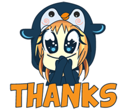 Aya, the sweet girl who loves penguin sticker #1634709