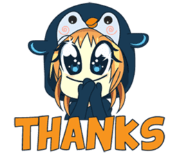 Aya, the sweet girl who loves penguin sticker #1634709