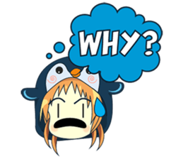 Aya, the sweet girl who loves penguin sticker #1634710