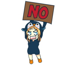 Aya, the sweet girl who loves penguin sticker #1634713