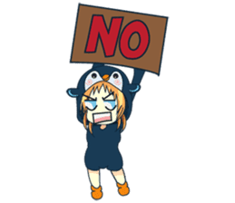 Aya, the sweet girl who loves penguin sticker #1634713