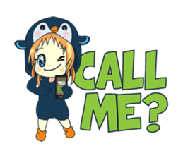 Aya, the sweet girl who loves penguin sticker #1634714