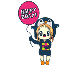 Aya, the sweet girl who loves penguin sticker #1634715