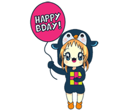 Aya, the sweet girl who loves penguin sticker #1634715