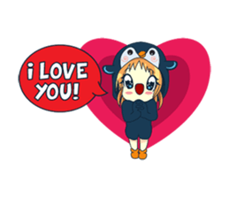Aya, the sweet girl who loves penguin sticker #1634717