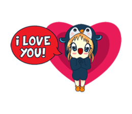 Aya, the sweet girl who loves penguin sticker #1634717
