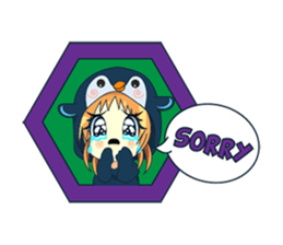 Aya, the sweet girl who loves penguin sticker #1634718