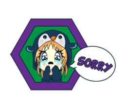 Aya, the sweet girl who loves penguin sticker #1634718