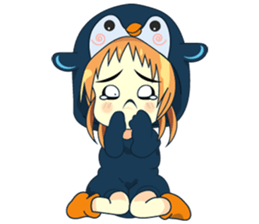 Aya, the sweet girl who loves penguin sticker #1634722