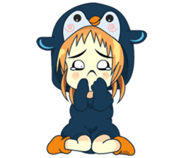 Aya, the sweet girl who loves penguin sticker #1634722