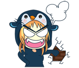 Aya, the sweet girl who loves penguin sticker #1634728