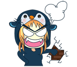 Aya, the sweet girl who loves penguin sticker #1634728