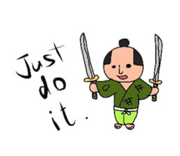 Japanese SAMURAI sticker in English sticker #1635889