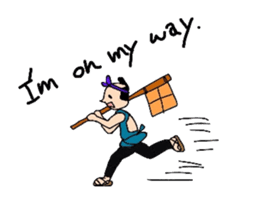 Japanese SAMURAI sticker in English sticker #1635897