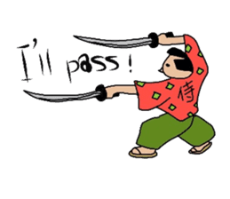 Japanese SAMURAI sticker in English sticker #1635905