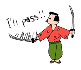 Japanese SAMURAI sticker in English sticker #1635906