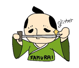 Japanese SAMURAI sticker in English sticker #1635911