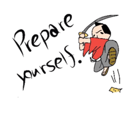 Japanese SAMURAI sticker in English sticker #1635922